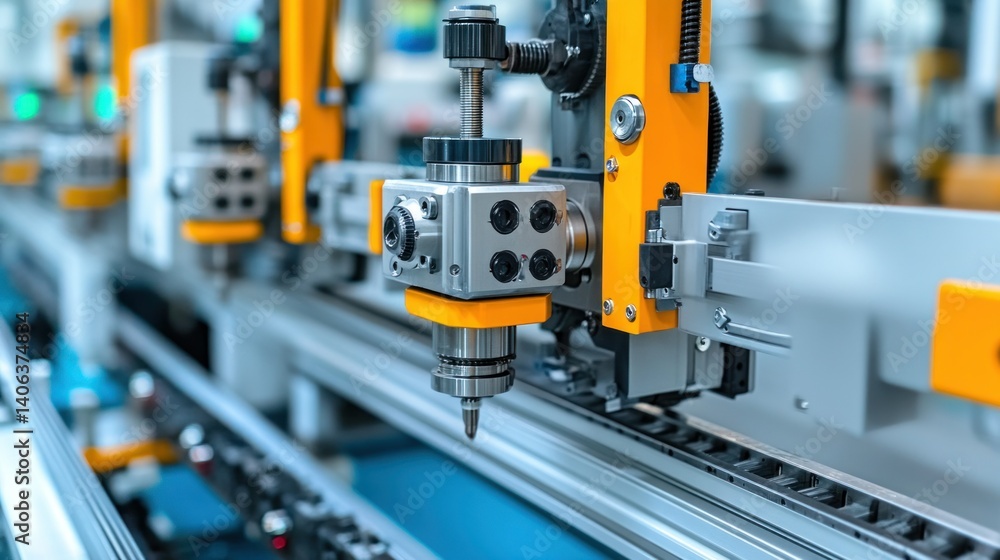 Automated Manufacturing Equipment Close-up Automated Manufacturing Equipment Close-up