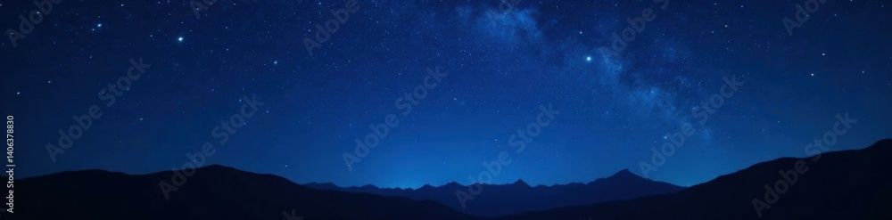 deep blue blackness of night sky with numerous stars shining brightly in the darkness, dark background , starlight, celestial deep blue blackness of night sky with numerous stars shining brightly in the darkness, dark background , starlight, celestial