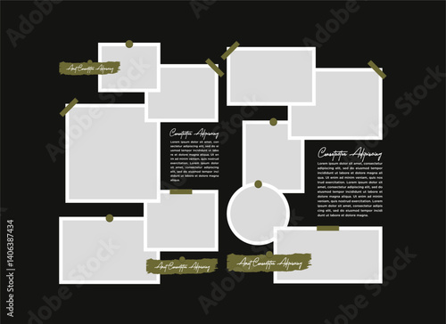 Pictures or photos frame collage abstract photo frames and digital photo wall template