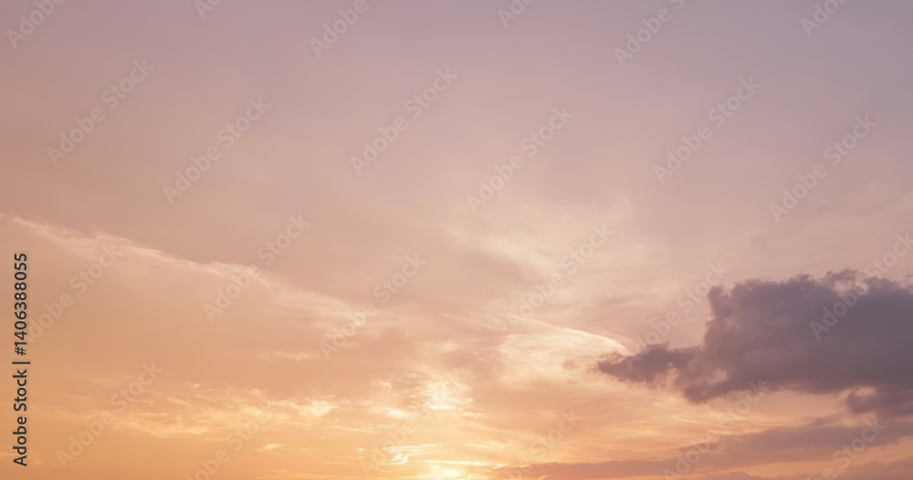 Clouds fill the sky with pink orange and purple hues at sunset or sunrise. Clouds fill the sky with pink orange and purple hues at sunset or sunrise.