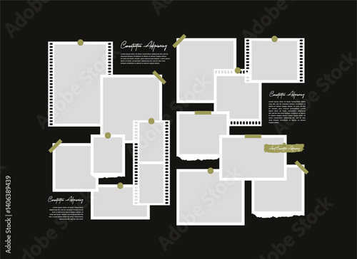 Pictures or photos frame collage abstract photo frames and digital photo wall template