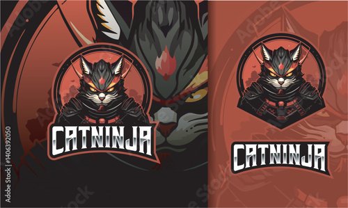 Cat Ninja Shadow Vector