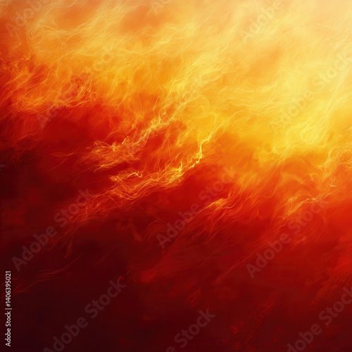 A fiery gradient background transitioning from deep red to glowing orange and gold, symbolizing energy and passion.