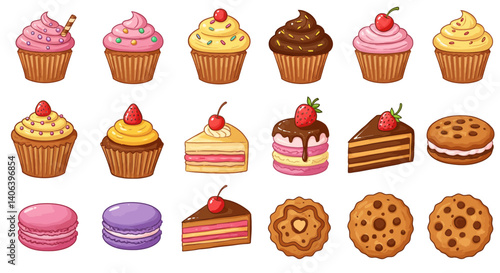 set of cupcakes