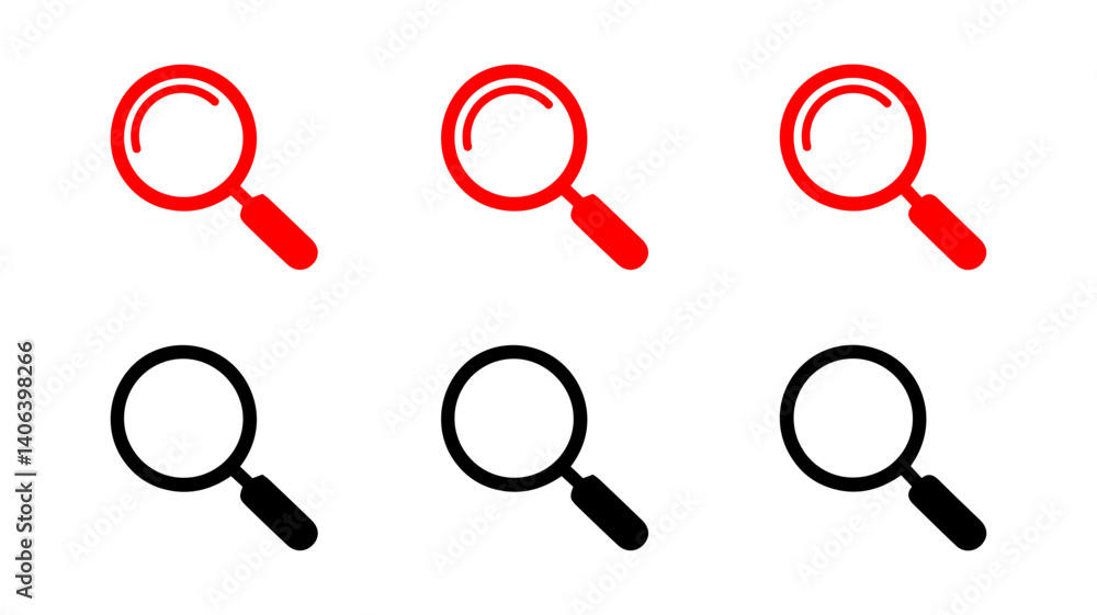 A silhouette magnify glass icon set on white background A silhouette magnify glass icon set on white background