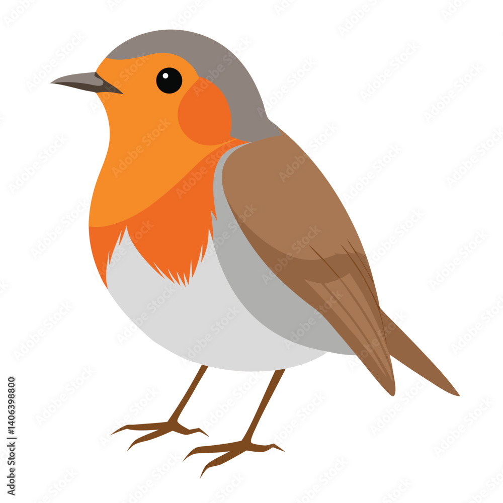 Fototapeta premium Robin isolated on white background
