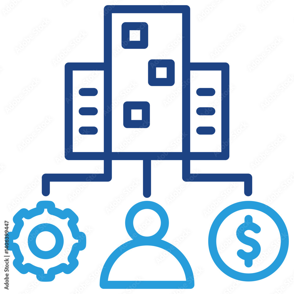 Fototapeta premium Company Department Icon