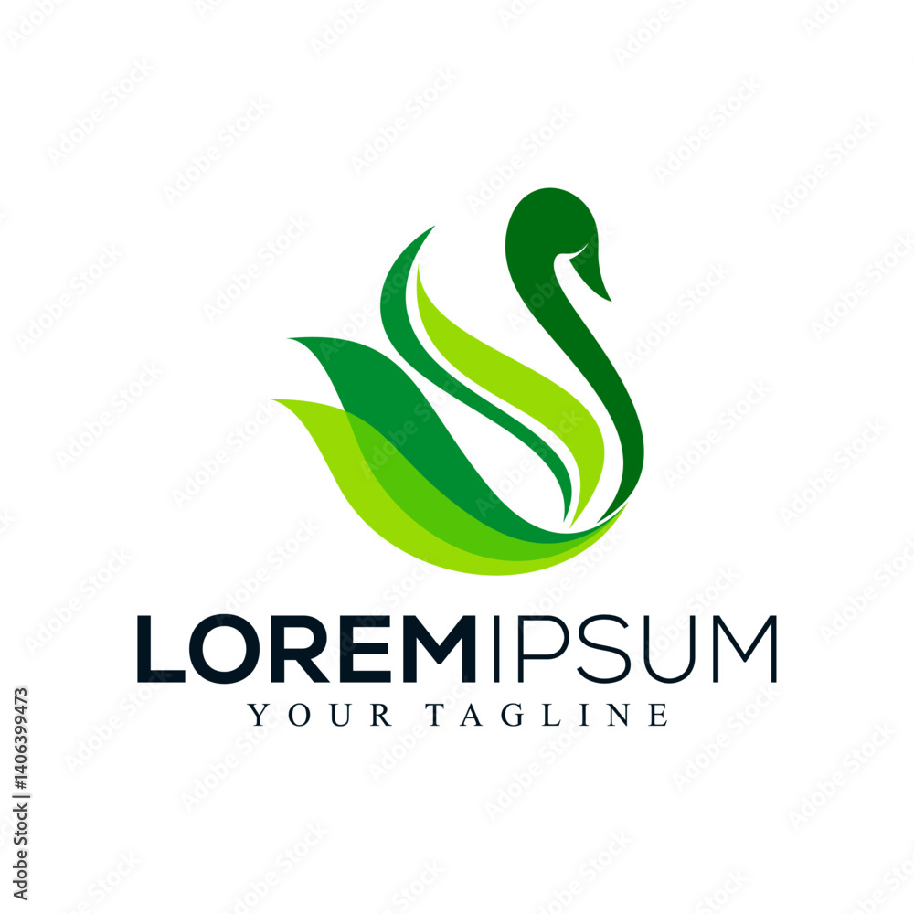 Fototapeta premium Abstract swan logo design