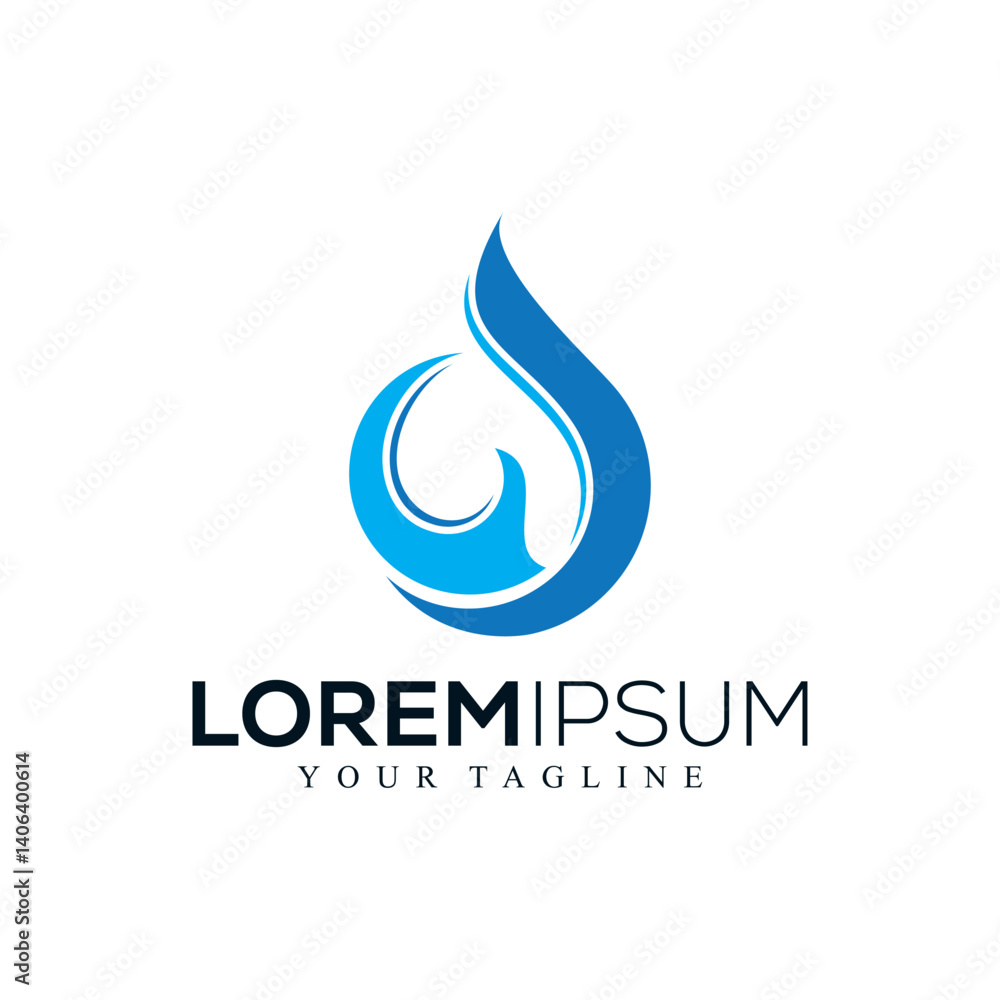 Abstract water drop logo design Abstract water drop logo design