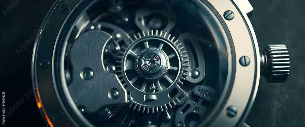 close up of a watch face on a black surface