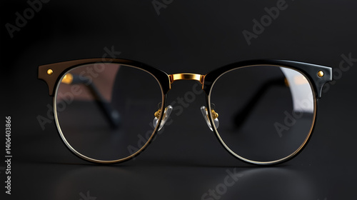 the glasses are made from black and gold