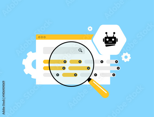 AI boosts SEO by identifying top-performing keywords, refining search strategies and increasing visibility through smart content optimization. High-performing seo keywords research illustration