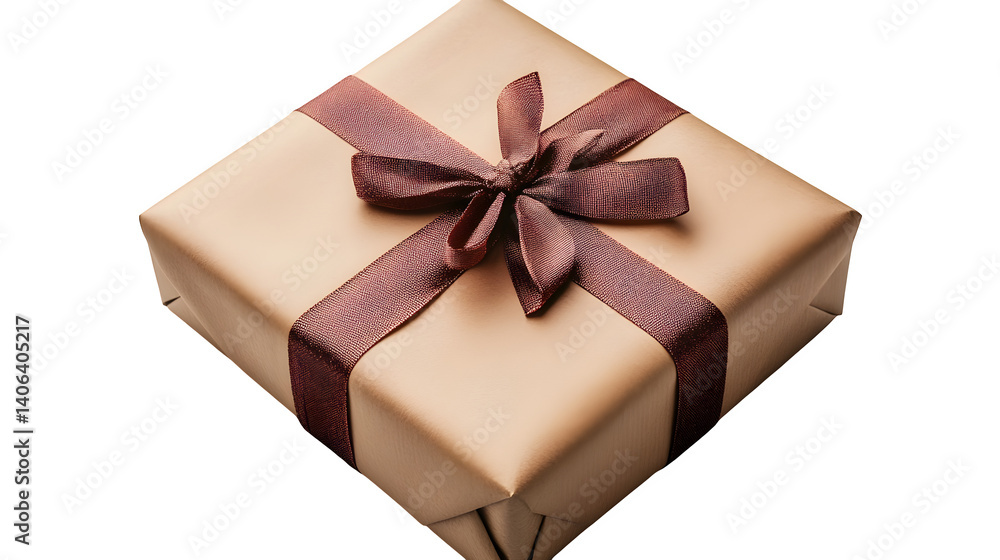 Giant wrapped present box on white background, HD realistic Giant wrapped present box on white background, HD realistic