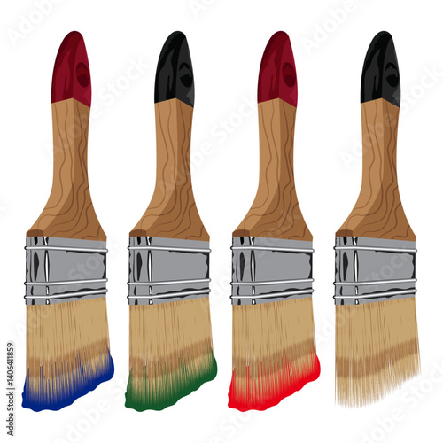 paint brush Construction and Manufacturing coloring tool.