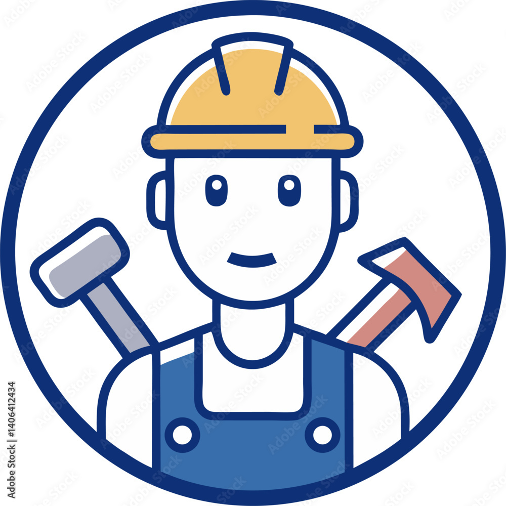 construction worker with hammer construction worker with hammer