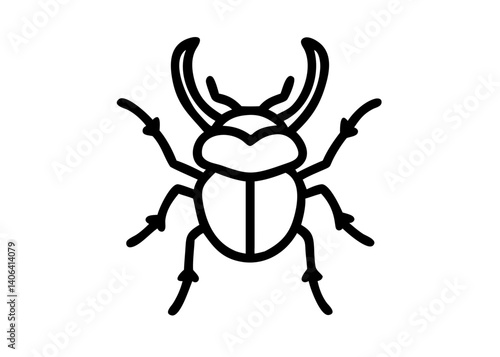Stag beetle. Insect Icon.