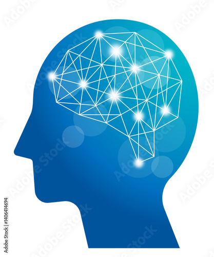 AI・人工知能を表す脳・頭部のアイコン8