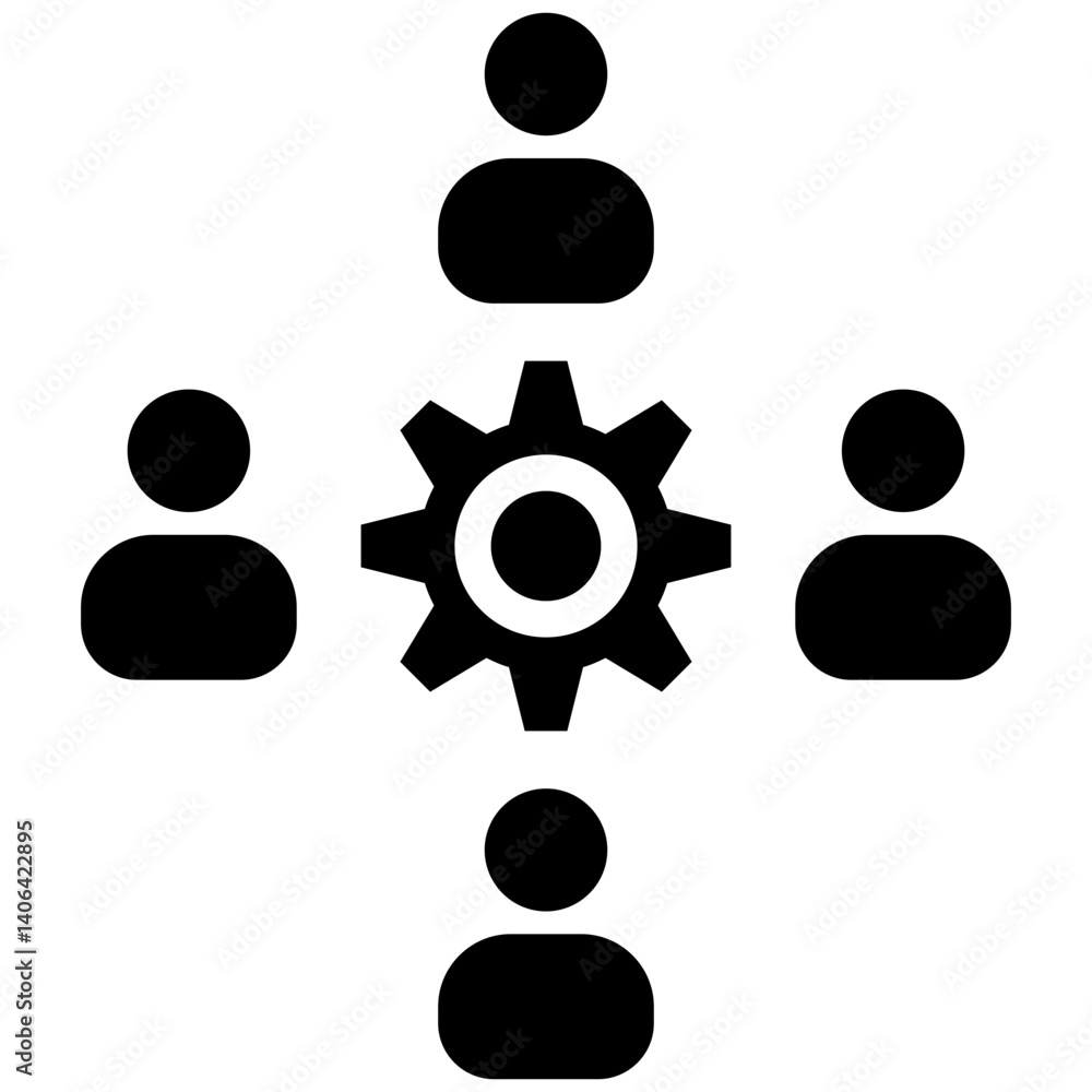 Organization Glyph Icon Style Organization Glyph Icon Style