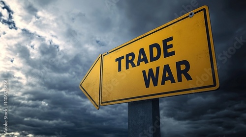 Yellow road sign with the words 