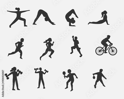 Collection of diverse fitness activities for various demographics.Collection of diverse fitness activities for various demographics.