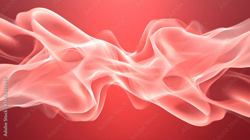 Obraz premium Abstract red fluid wave design background.