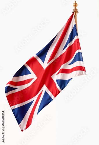 United Kingdom flag isolated on white background