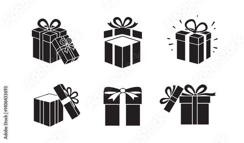 Versatile open gift box illustrations inspiring festive project ideas

