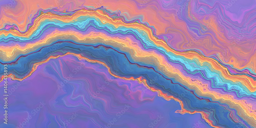 Abstract Swirls: Vibrant Hues Flow Abstract Swirls: Vibrant Hues Flow