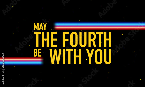 may the fourth be with you template background design.