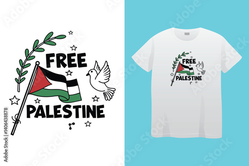 Palestine design vector, Save Palestine illustration for banner, t-shirt, poster, sticker, badges, social media design. Hand-Drawn Lettering Phrase, Calligraphy Graphic Typography.