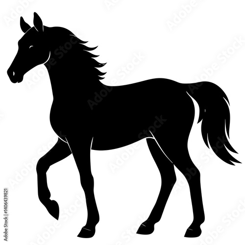 black horse vector