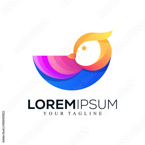 Abstract owl logo design photo