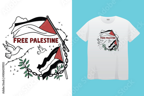 Palestine design vector, Save Palestine illustration for banner, t-shirt, poster, sticker, badges, social media design. Hand-Drawn Lettering Phrase, Calligraphy Graphic Typography.
