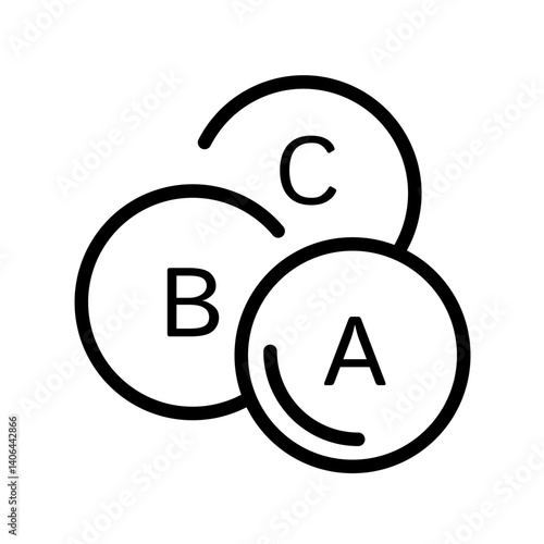 a b c vitamins vector icon