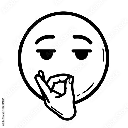 Emoji illustrating nail-biting gesture, expressing anxiety or nervousness