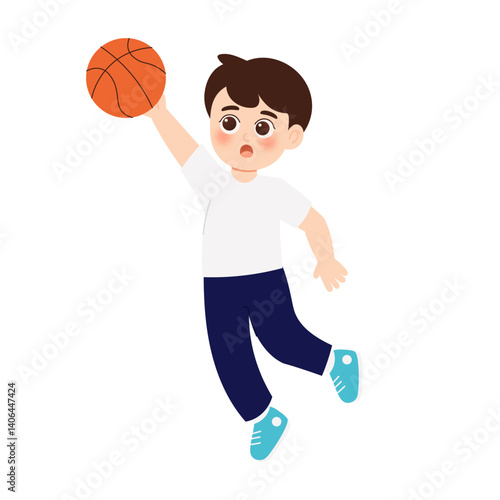 Classroom School Activity 2 Boy Playing Basketball 