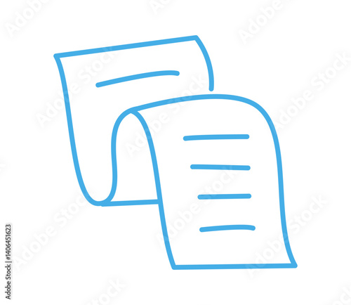 データが書かれた書類のイラスト　ベクター
