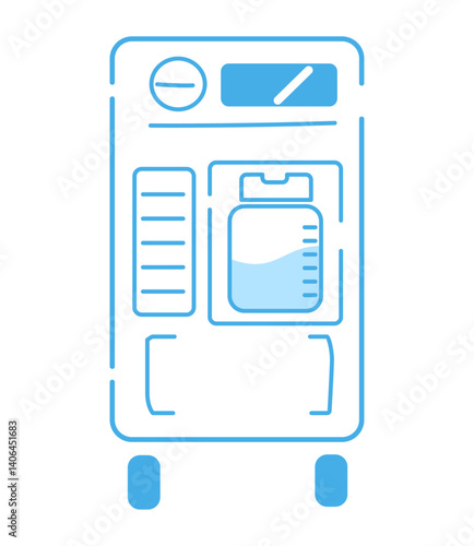 酸素供給機器のイラスト　ベクター
