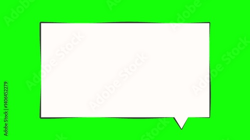 Bouncing Rectangular Speech Bubble Animation – Fun Up and Down Motion Graphic