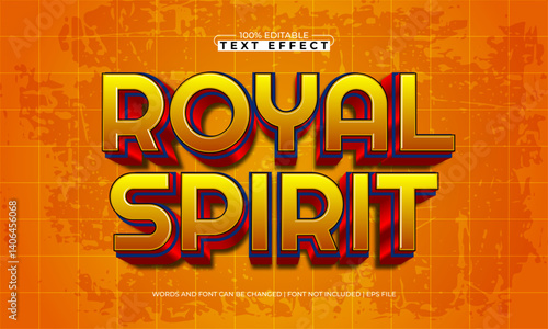 royal spirit editable text effect with a crown and kingdom text style