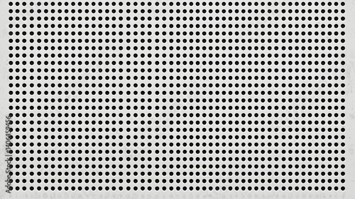 Perforated metal panel with circular holes