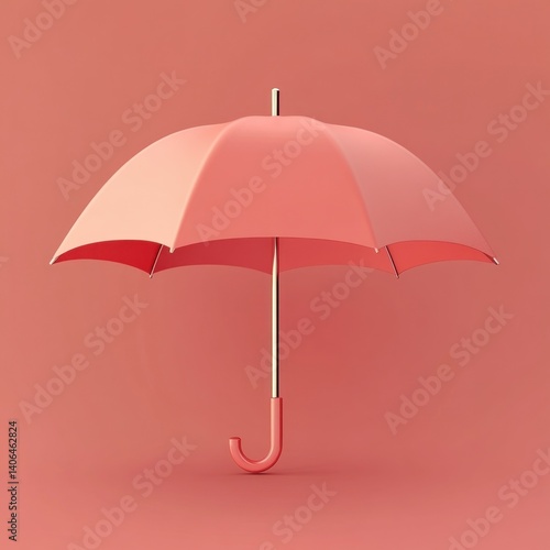 3d style pink umbrella