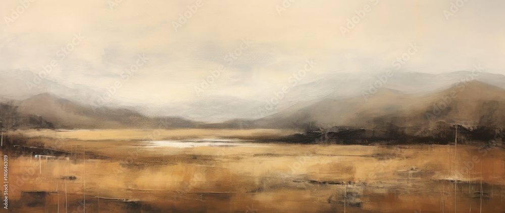 Mountain Landscape in Mist