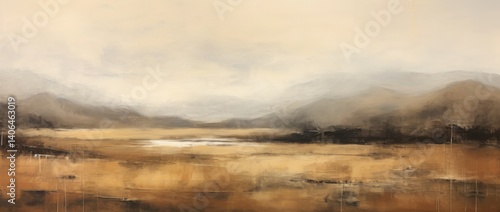 Obraz na płótnie Mountain Landscape in Mist w salonie