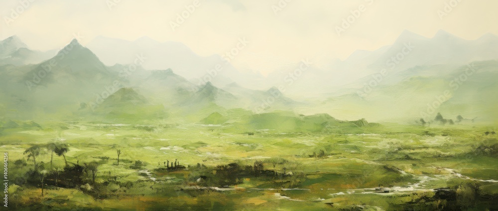 morning mist in the mountains