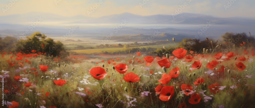 Field of Red Poppies