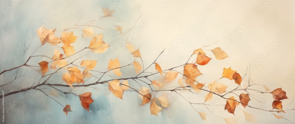 autumn leaves in the wind