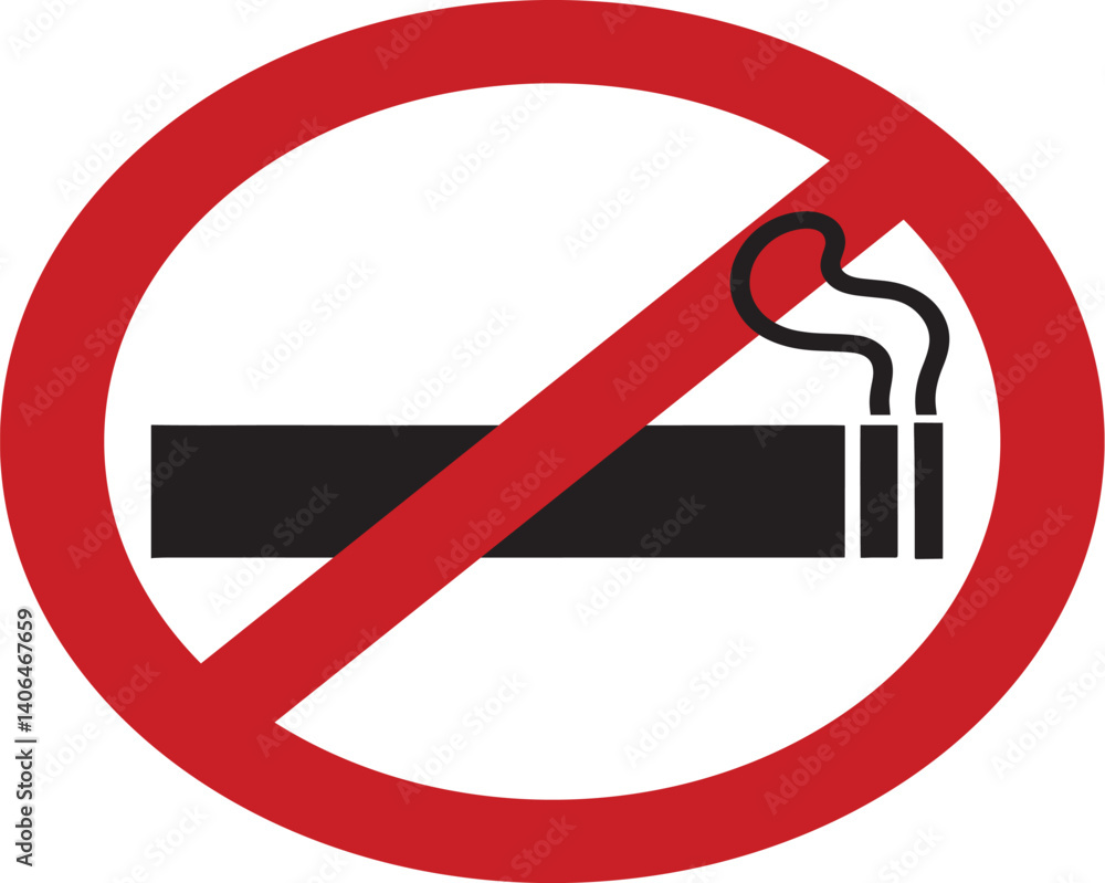 No Smoking Icon Design Symbol for Prohibition and Health Awareness No Smoking Icon Design Symbol for Prohibition and Health Awareness