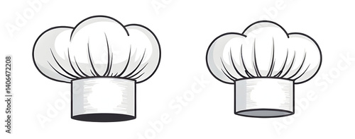 Chef hats clipart artwork for culinary professionals kitchen environment creative graphic design,isolated, transparent background, cut out