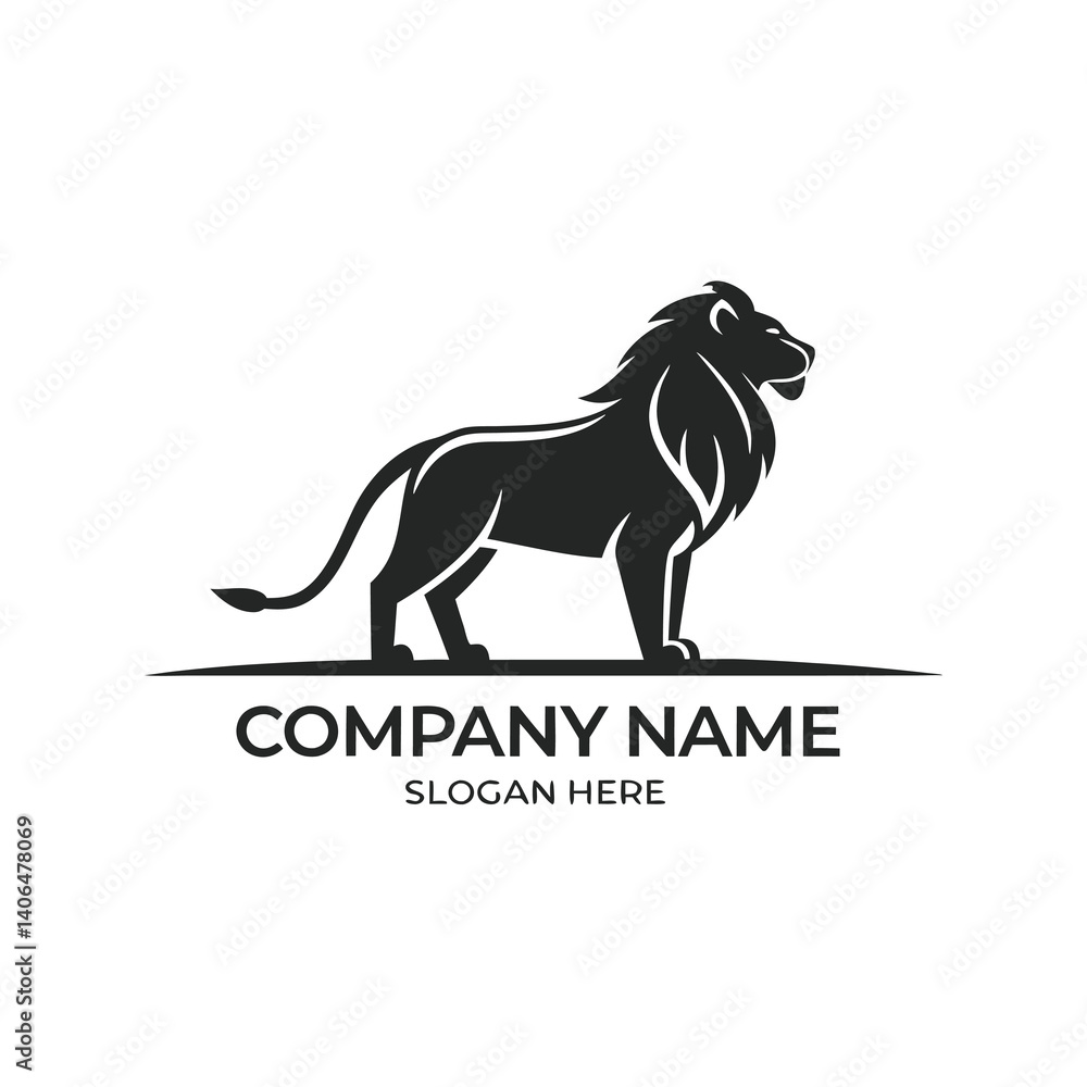 Obraz premium Powerful lion logo design (1)